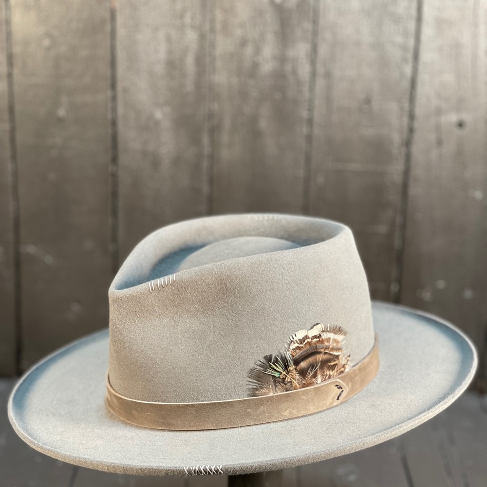 100x rabbit fur felt hat. Handmade fedora.